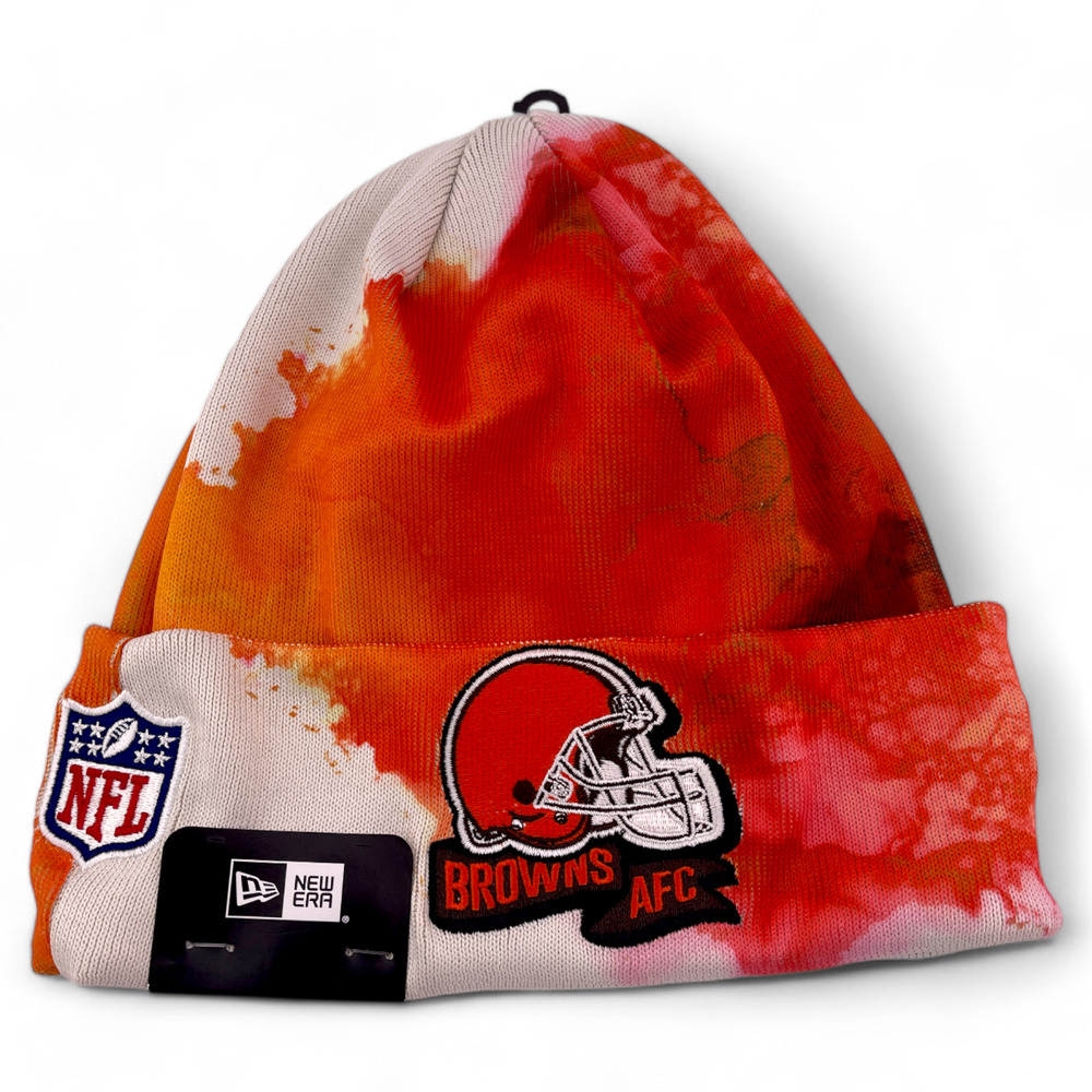 New Era Cleveland Browns NFL‎ 2022 Ink Dye Beanie Cuffed Knit Cap Adult One Size